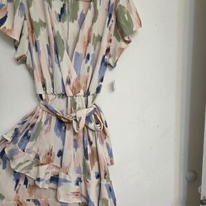 Multicolor Abstract Print Women's Dress